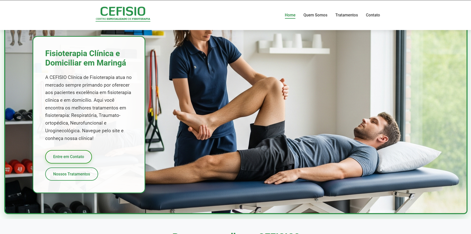Tela inicial de Cefisio